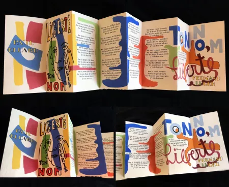 ステンシル Leger - Paul Éluard : Liberté J'écris Ton Nom (1953. 1ère édition)