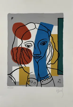 シルクスクリーン Leger - Portrait de femme 