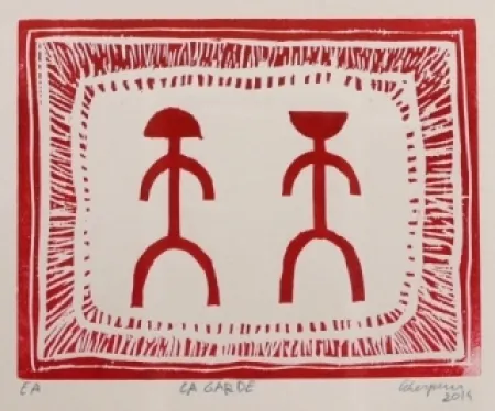 木版 Leherpeur - La Garde