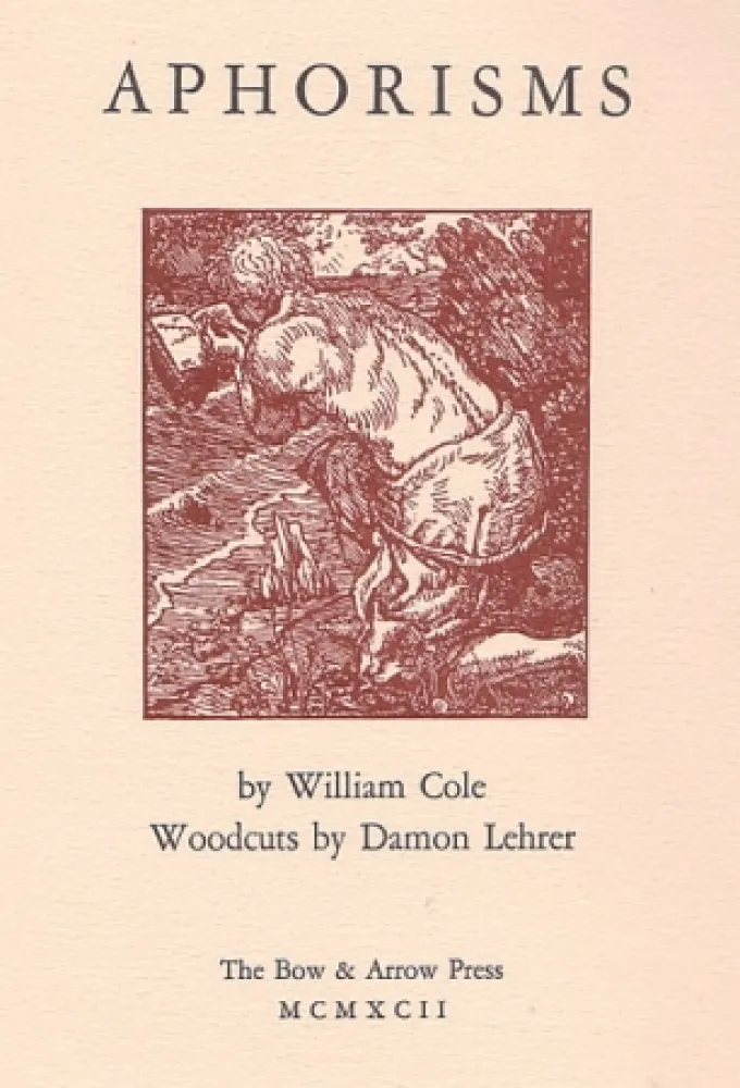 挿絵入り本 Lehrer - Aphorisms (book with nine original woodcuts)