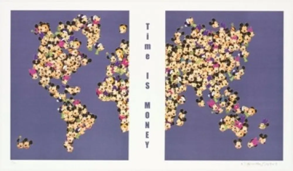 リトグラフ Leirner - Time is money