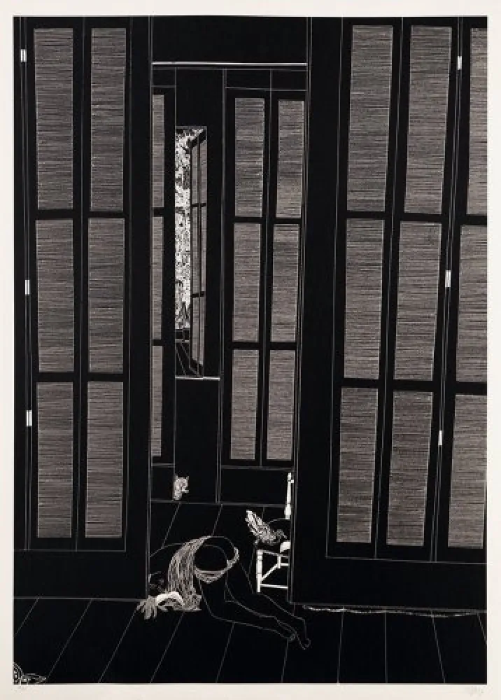 リトグラフ Leng - Full moon