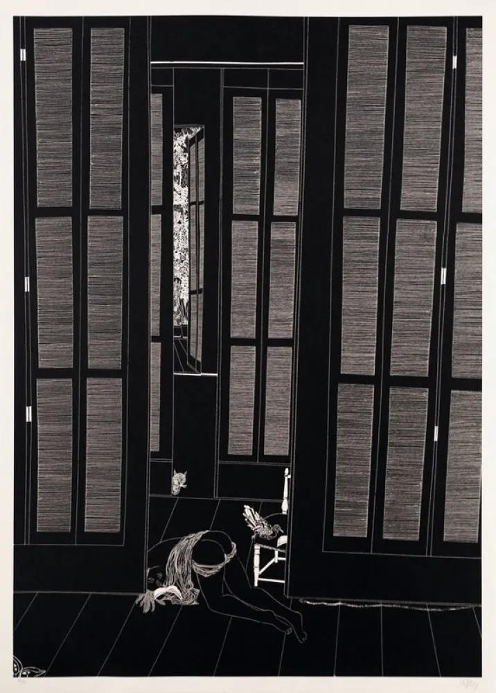 リトグラフ Leng - Full moon