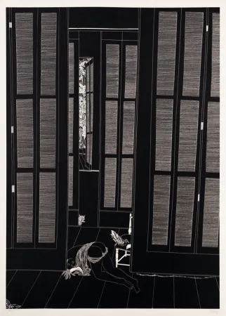 リトグラフ Leng - Full moon