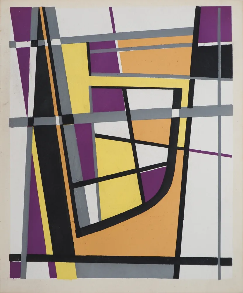 リトグラフ Leppien - Composition géométrique