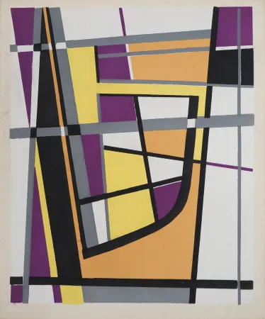 リトグラフ Leppien - Composition géométrique