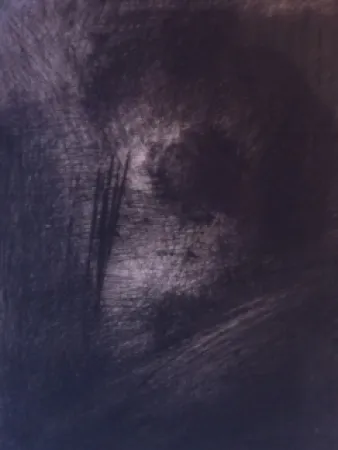 彫版 Leroy  - En Hauteur sur un lit sombre en diagonale