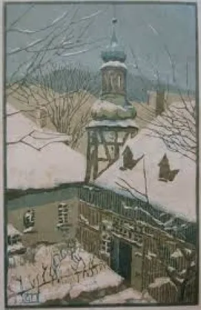 木版 Leschner - Untitled