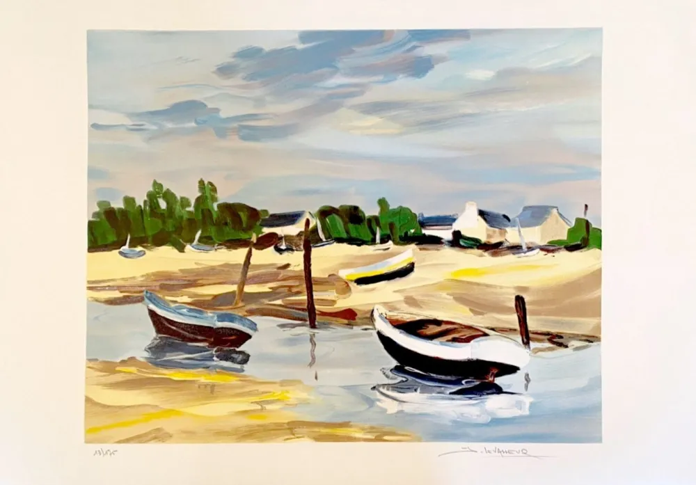 リトグラフ Levasseur - Barques