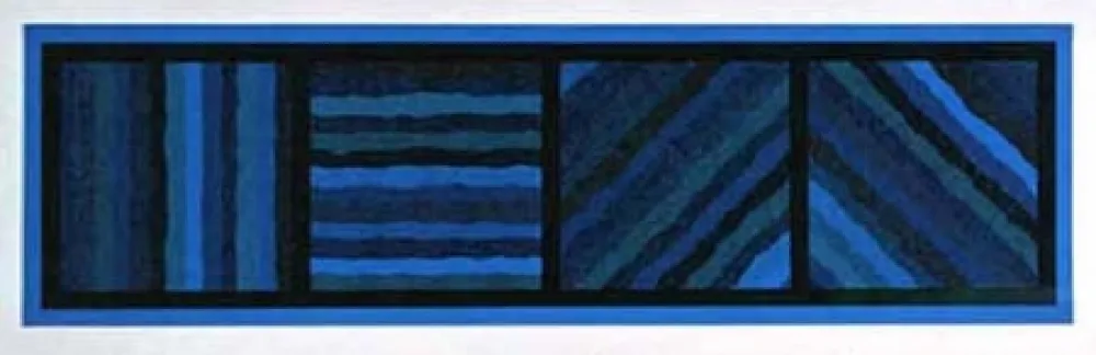 技術的なありません Lewitt - Bands Not Straight in Four Directions (blue)