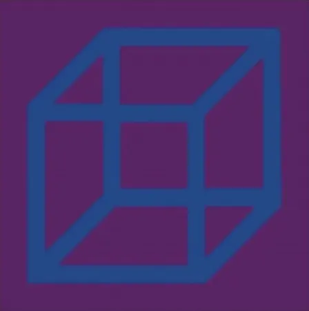 リノリウム彫版 Lewitt - Cubes in Color on Color (Purple/Blue)