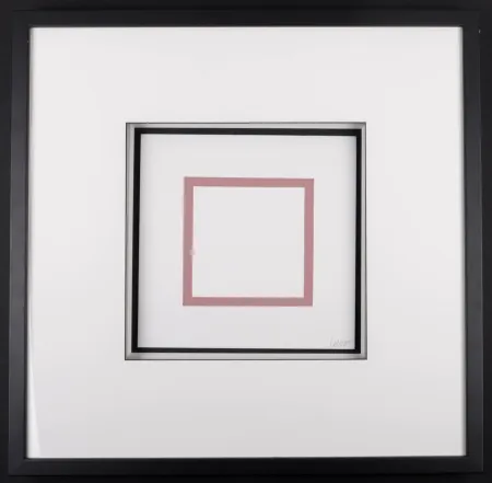 シルクスクリーン Lewitt - Five Geometric Figures in Five Colors, Plate #4, 1986 - Hand-signed & framed