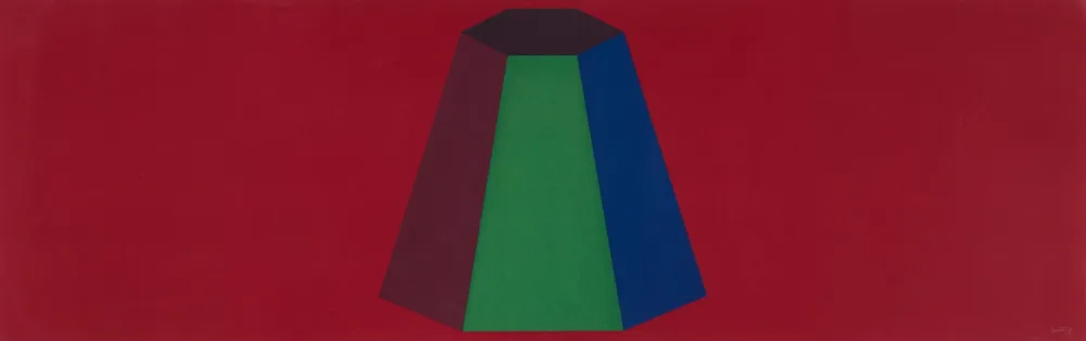 シルクスクリーン Lewitt - Flat Top Pyramid With Colors Superimposed