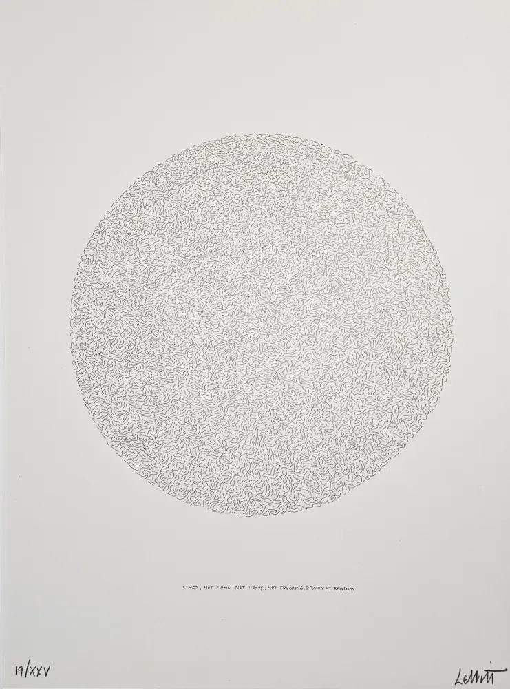 リトグラフ Lewitt - Lines, not long, not heavy, not touching, drawn at random