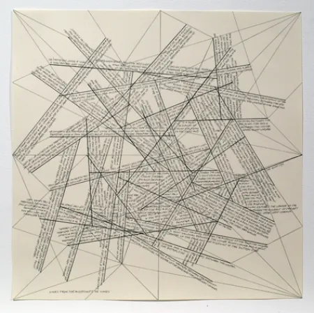 彫版 Lewitt - The Location of Lines. Lines from the Midpoints of Lines.