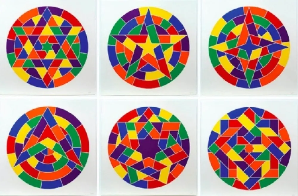 リノリウム彫版 Lewitt - Tondo Stars Set of 6