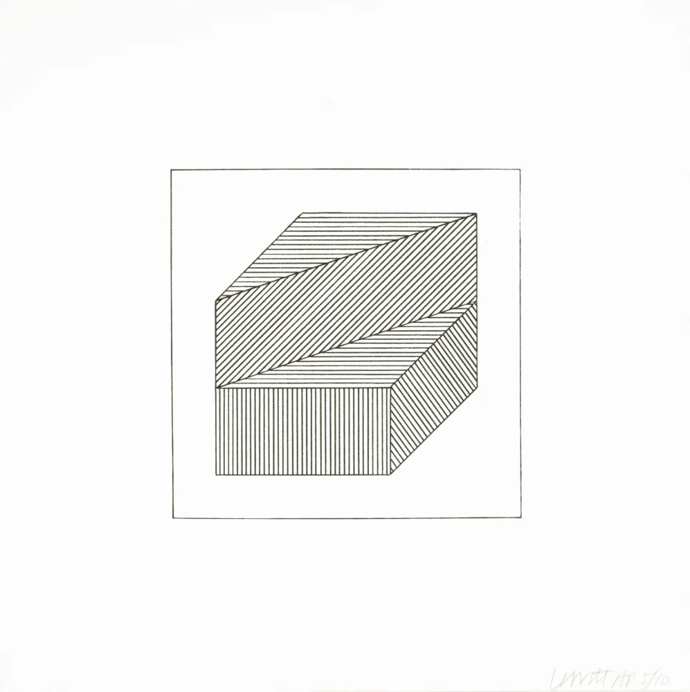 シルクスクリーン Lewitt - Twelve Forms Derived From a Cube 36
