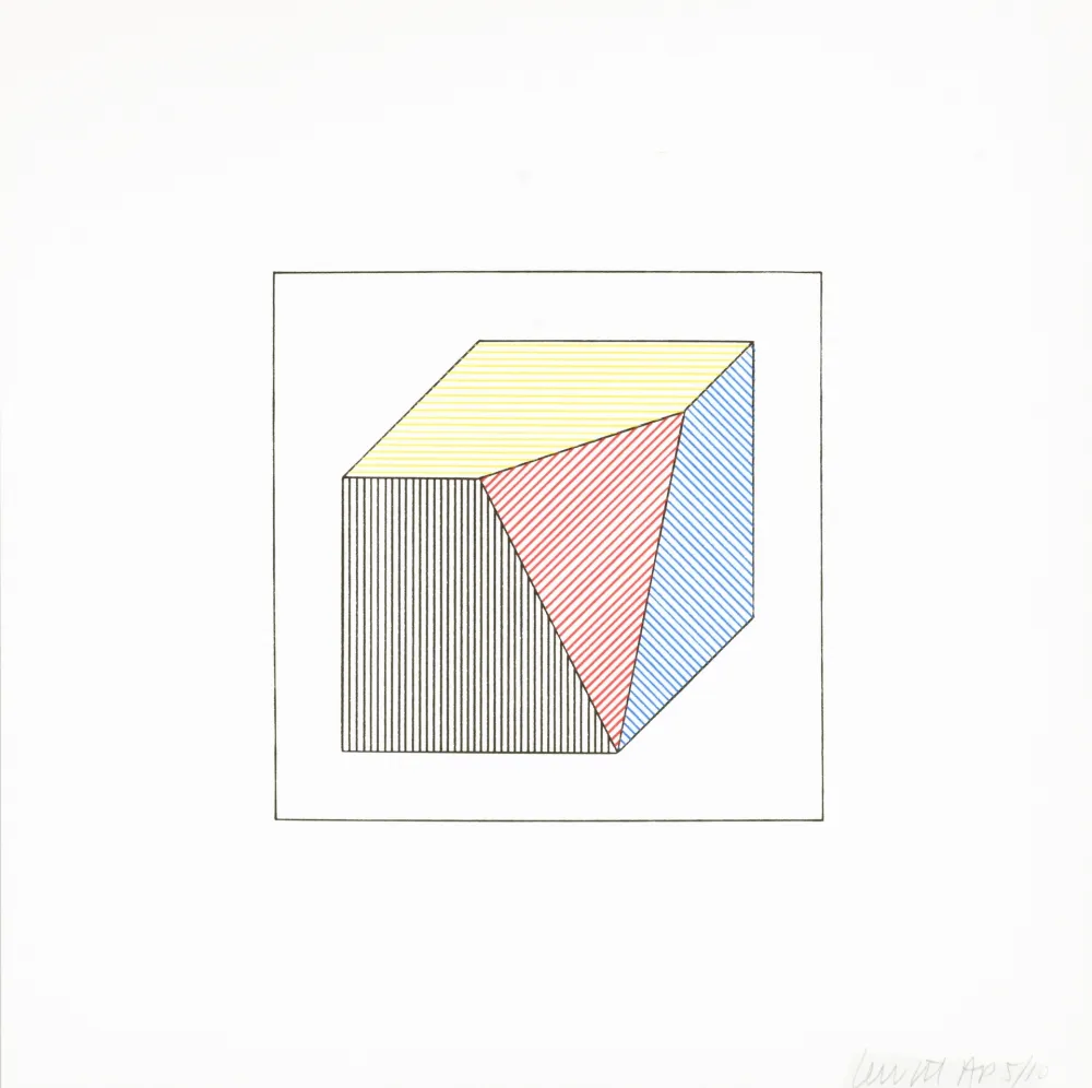 シルクスクリーン Lewitt - Twelve Forms Derived From a Cube 45