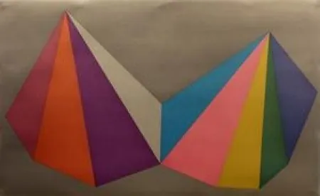 シルクスクリーン Lewitt - Two Asymmetrical Pyramids
