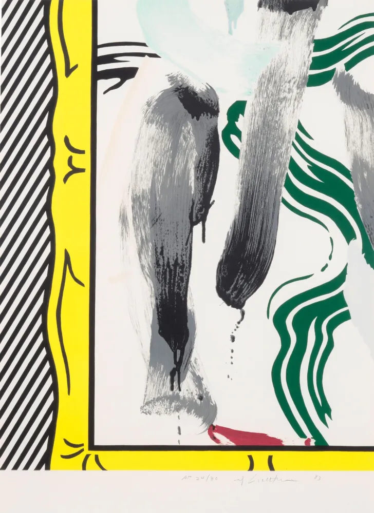 リトグラフ Lichtenstein - Against apartheid