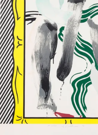 リトグラフ Lichtenstein - Against apartheid