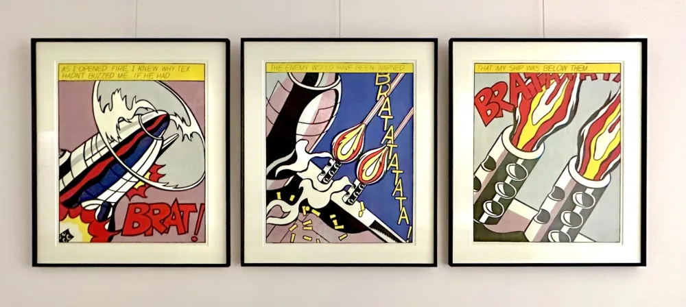 オフセット Lichtenstein - As I opened Fire, signed