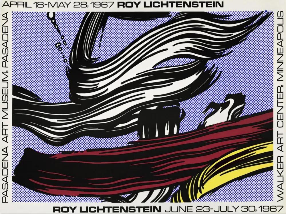シルクスクリーン Lichtenstein - Brushstroke Pasadena