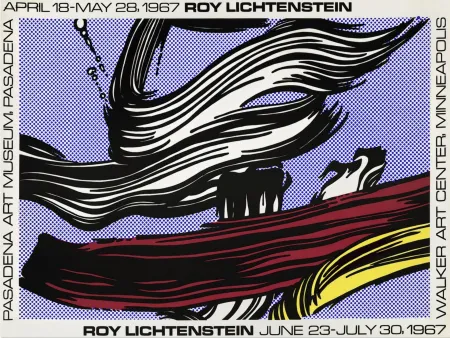 シルクスクリーン Lichtenstein - Brushstroke Pasadena