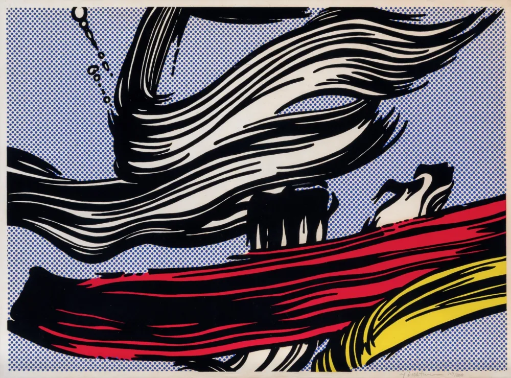 シルクスクリーン Lichtenstein - Brushstrokes