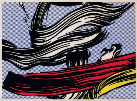 シルクスクリーン Lichtenstein - Brushstrokes
