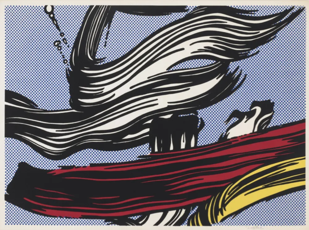 シルクスクリーン Lichtenstein - Brushstrokes