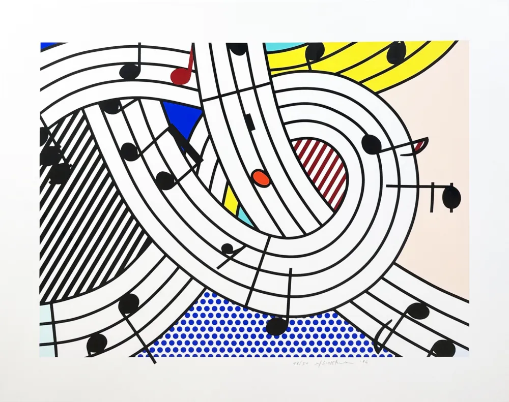 シルクスクリーン Lichtenstein - Composition II