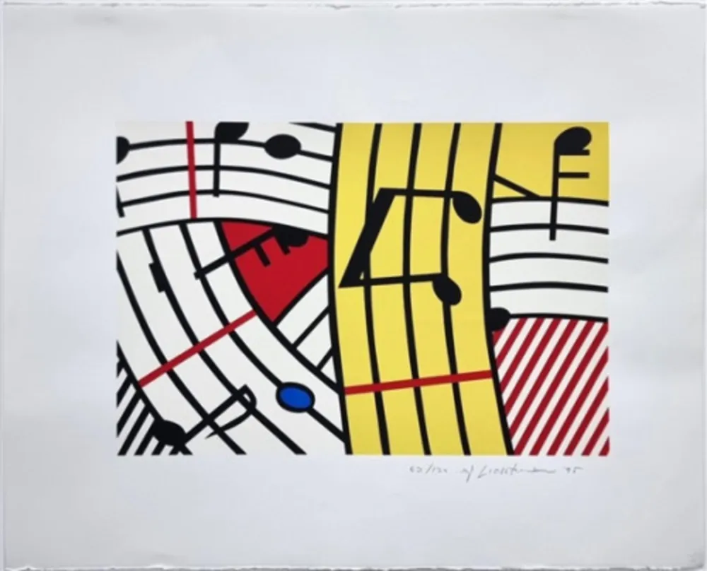 シルクスクリーン Lichtenstein - Composition IV