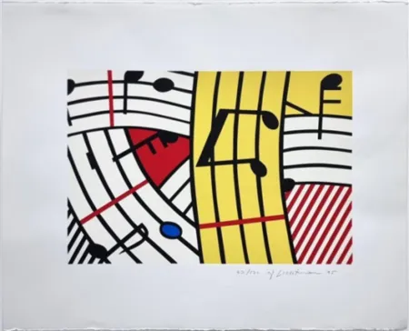 シルクスクリーン Lichtenstein - Composition IV