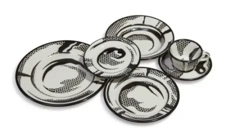 セラミック Lichtenstein - Dinnerware: One Setting, 