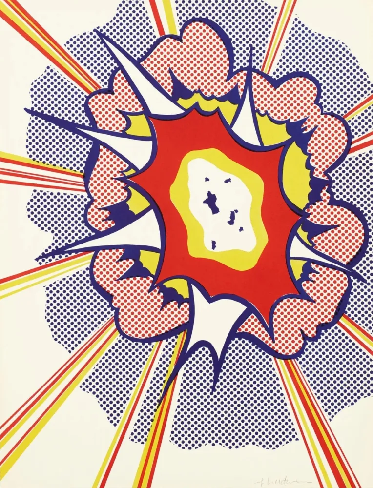 リトグラフ Lichtenstein - Explosion (AP)
