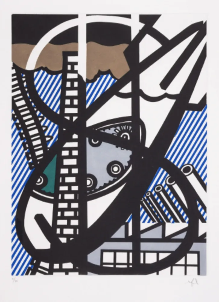 エッチングと　アクチアント Lichtenstein - Illustration for 'Une Fenêtre ouverte sur Chicago' (Corlett 271)
