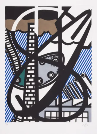 エッチングと　アクチアント Lichtenstein - Illustration for 'Une Fenêtre ouverte sur Chicago' (Corlett 271)