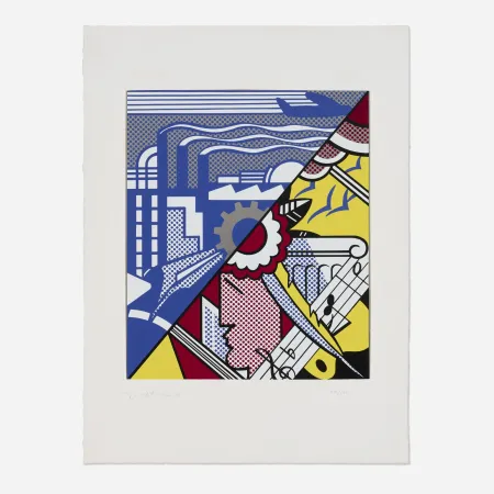 シルクスクリーン Lichtenstein - Industry and the Arts (I)