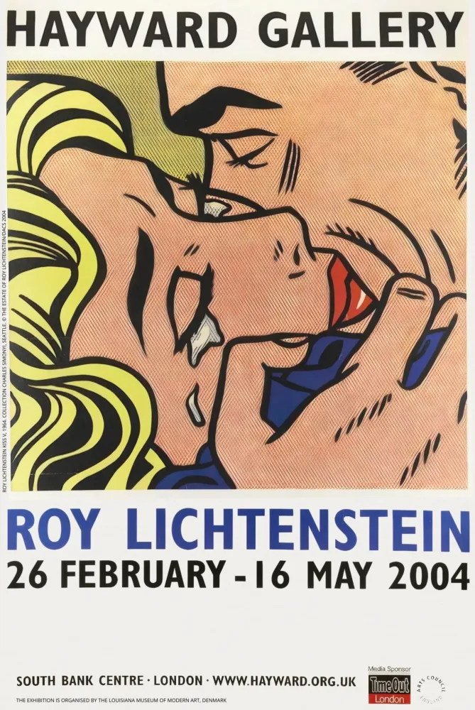 シルクスクリーン Lichtenstein - Kiss V Hayward Gallery
