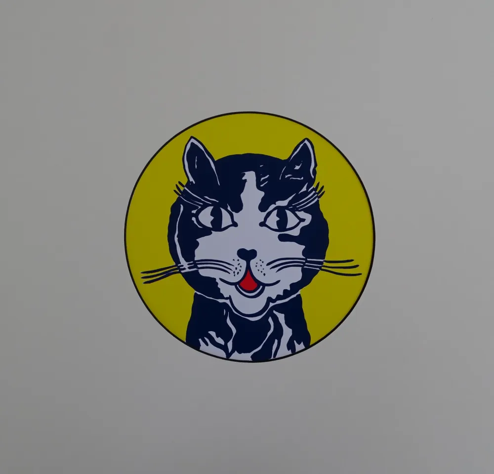 シルクスクリーン Lichtenstein - Laughing cat