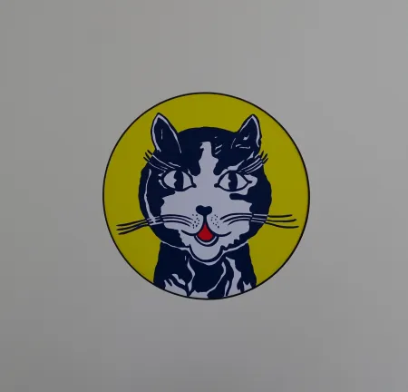 シルクスクリーン Lichtenstein - Laughing cat