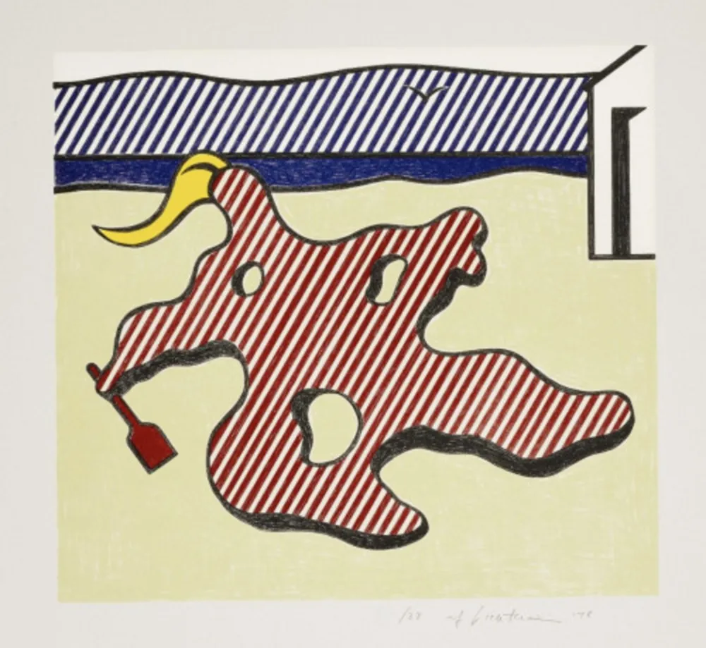 リトグラフ Lichtenstein - Nude on Beach, from the Surrealist Series