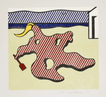 リトグラフ Lichtenstein - Nude on Beach, from the Surrealist Series