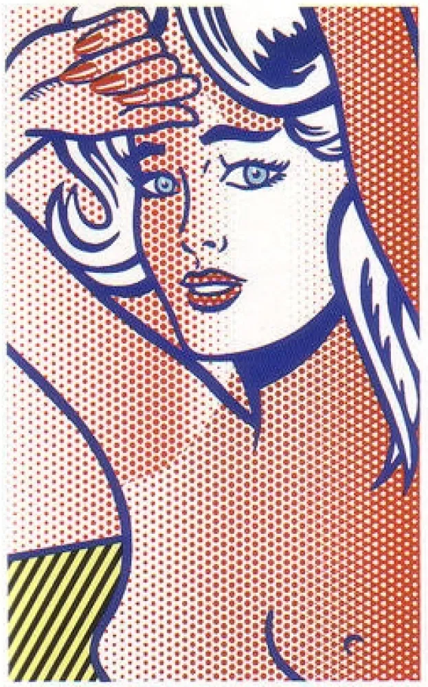 シルクスクリーン Lichtenstein - Nude with Blue Hair, State 1