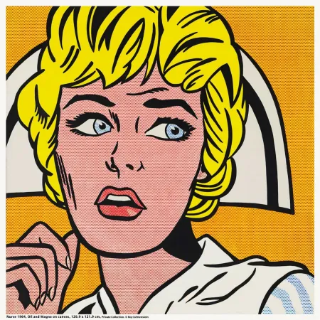 シルクスクリーン Lichtenstein - Nurse