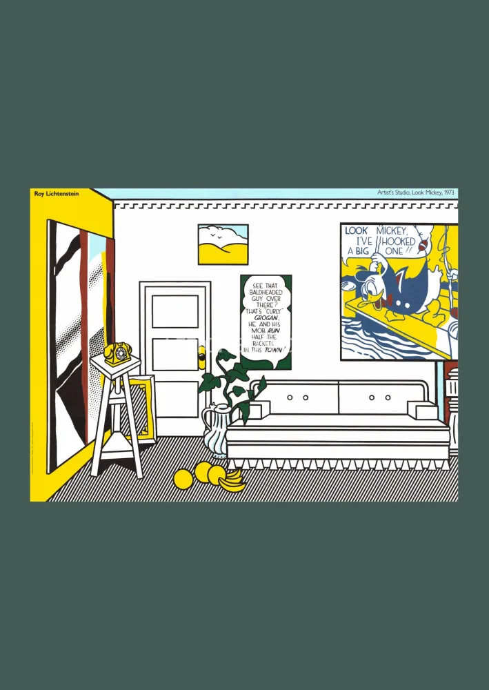 リトグラフ Lichtenstein - Roy Lichtenstein: 'Artist's Studio - Look Mickey' 1982 Offset-lithograph