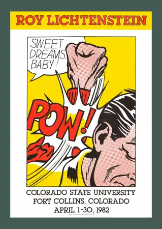 リトグラフ Lichtenstein - Roy Lichtenstein: 'Sweet Dreams, Baby!' 1982 Offset-lithograph