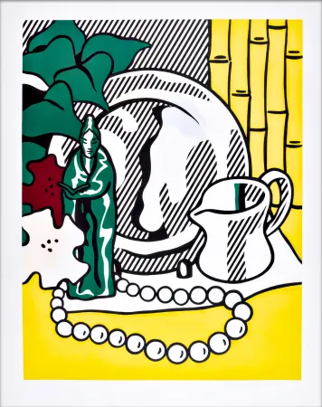 シルクスクリーン Lichtenstein - Still Life with Figurine 