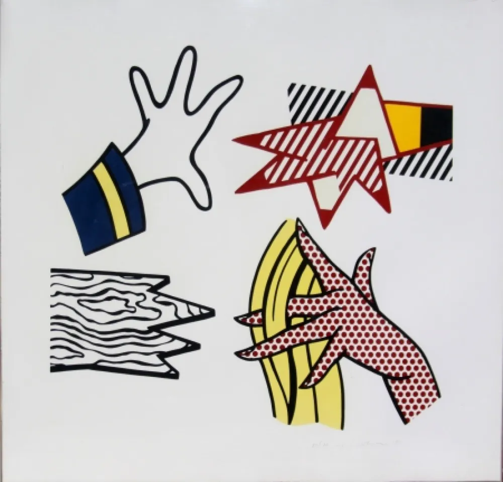 リトグラフ Lichtenstein - Study of Hands
